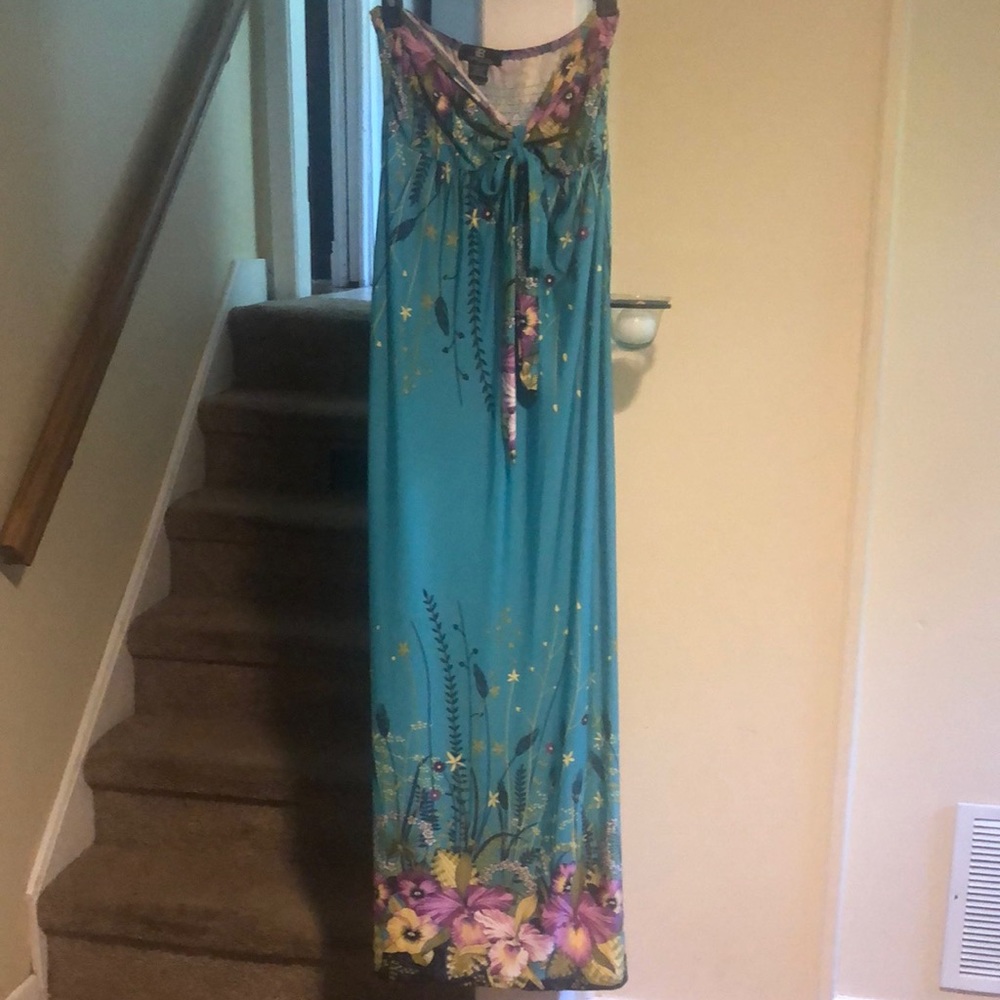 IB DIFFUSION strapless floral print dress . Size Large great condition!
